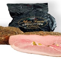 Prosciutto cotto Il Ghiotto aromatizzato con erbette, uvetta e pistacchi - metà 4,3 kg